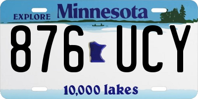 MN license plate 876UCY