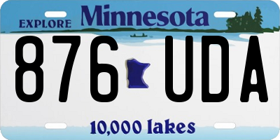 MN license plate 876UDA