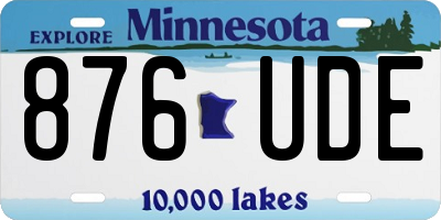 MN license plate 876UDE