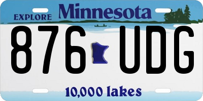 MN license plate 876UDG