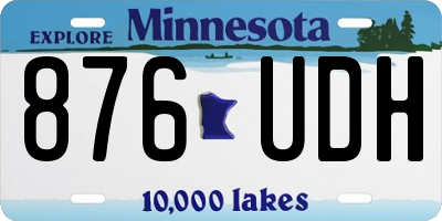 MN license plate 876UDH