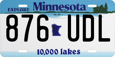 MN license plate 876UDL