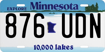 MN license plate 876UDN