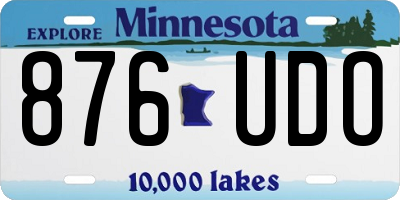 MN license plate 876UDO