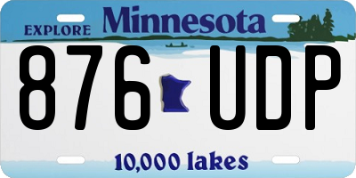 MN license plate 876UDP