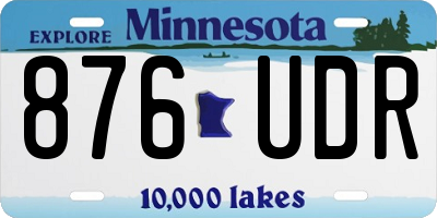 MN license plate 876UDR