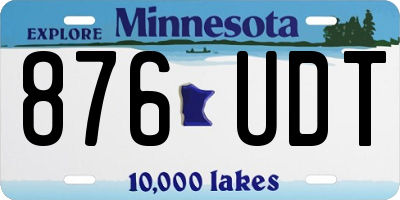 MN license plate 876UDT