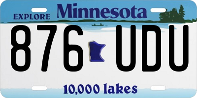 MN license plate 876UDU