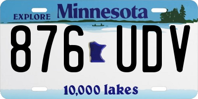 MN license plate 876UDV