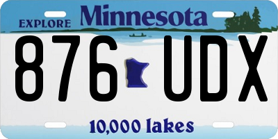 MN license plate 876UDX