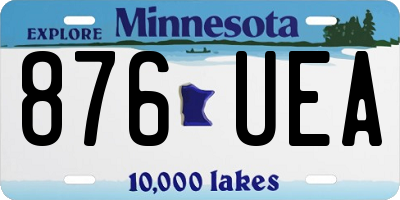 MN license plate 876UEA