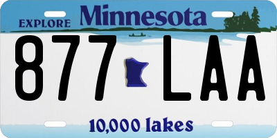 MN license plate 877LAA