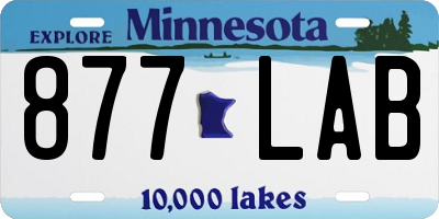 MN license plate 877LAB