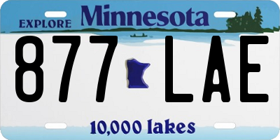 MN license plate 877LAE