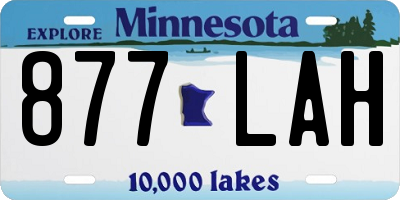 MN license plate 877LAH