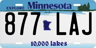 MN license plate 877LAJ