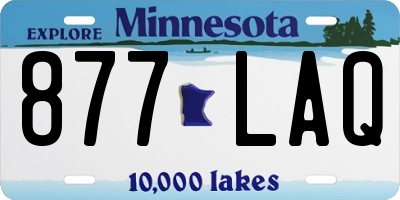 MN license plate 877LAQ