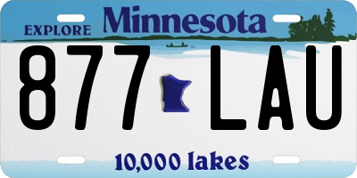 MN license plate 877LAU
