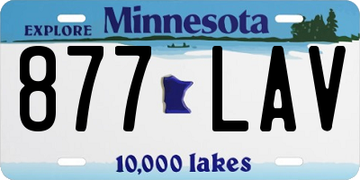 MN license plate 877LAV