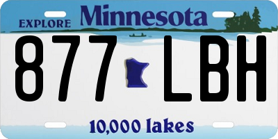 MN license plate 877LBH
