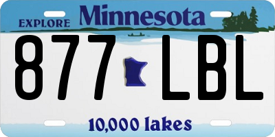 MN license plate 877LBL