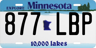 MN license plate 877LBP
