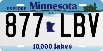 MN license plate 877LBV