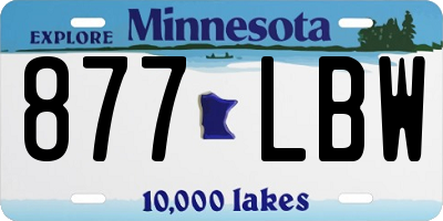 MN license plate 877LBW