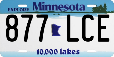 MN license plate 877LCE