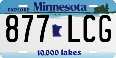 MN license plate 877LCG