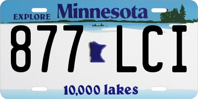 MN license plate 877LCI