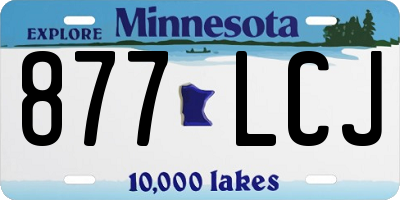MN license plate 877LCJ