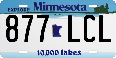 MN license plate 877LCL