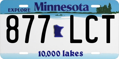 MN license plate 877LCT