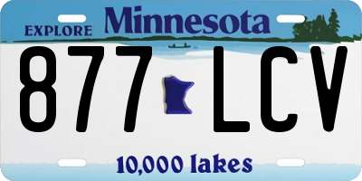 MN license plate 877LCV