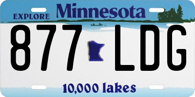 MN license plate 877LDG