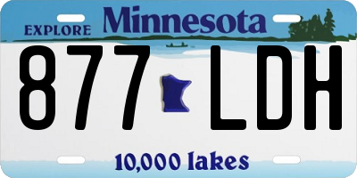 MN license plate 877LDH