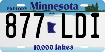 MN license plate 877LDI