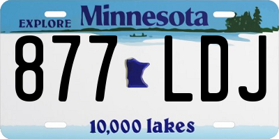MN license plate 877LDJ