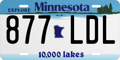 MN license plate 877LDL