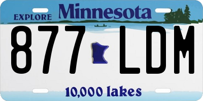 MN license plate 877LDM