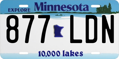 MN license plate 877LDN