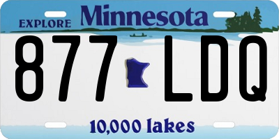 MN license plate 877LDQ