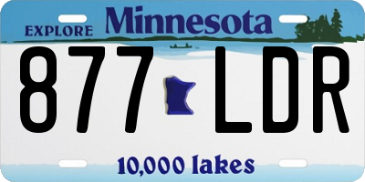 MN license plate 877LDR