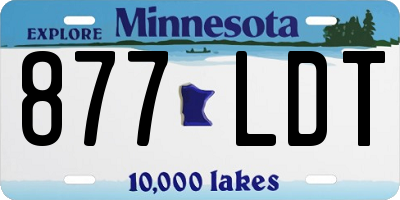 MN license plate 877LDT