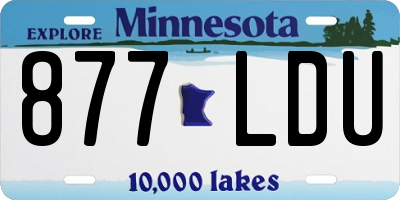 MN license plate 877LDU
