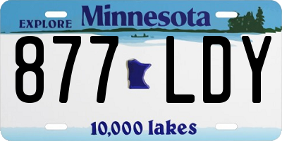 MN license plate 877LDY