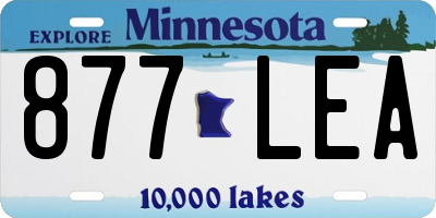 MN license plate 877LEA