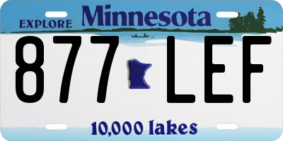 MN license plate 877LEF