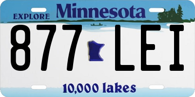 MN license plate 877LEI
